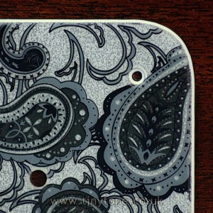Black and Silver Paisley Scratchplate Material