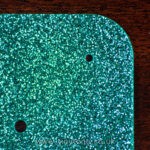 Teal Glitter Scratchplate Material