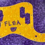 Flea LA Lakers Custom P Bass pickguard